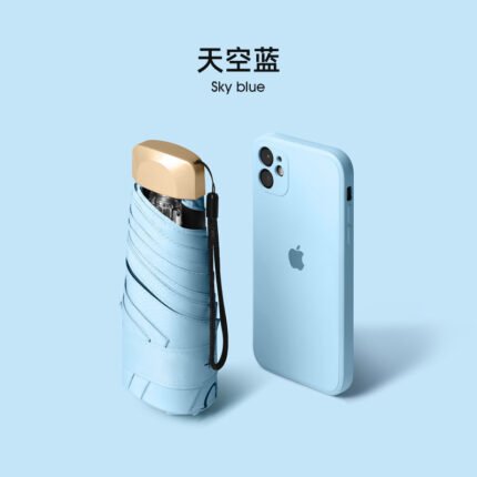 Mini Pocket Umbrella - Light blue/Sky