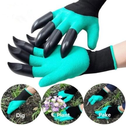 1pair- Gardening gloves with claws for digging and planting
